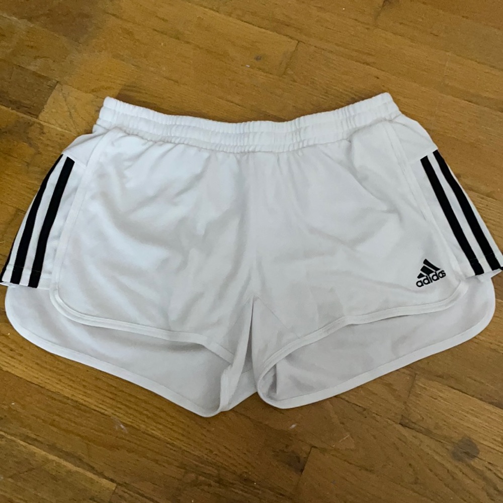 White adidas climate shorts